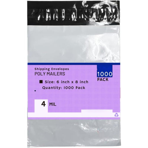 Heavy Duty Self Seal Poly Mailer Flat Bags Waterproof 4 Mil up to 10 Pound 6