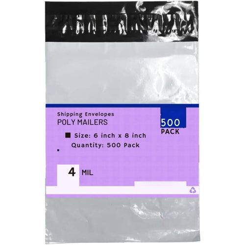 Heavy Duty Self Seal Poly Mailer Flat Bags Waterproof 4 Mil up to 10 Pound 6