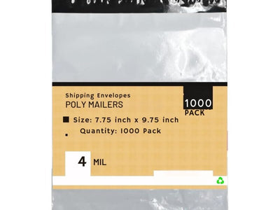 Heavy Duty Self Seal Poly Mailer Flat Bags Waterproof 4 Mil up to 10 Pound 7.75"(20cm) x 9.75"(24.7cm) 1000pcs