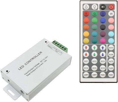 Crystal Vision 12V-24V DC 12A 240W 44Key Remote Controller for RGB LED Strip 5050 3528 SMD