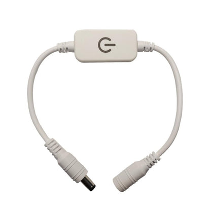 Mini LED Touch Dimmer Switch DC 12V - 24V 6A 1ft DC Cord Tact Switch Controller for Single Color LED Strip Light Dimming Brightness Adjustable ONOff White - variant_title - LED Accessory